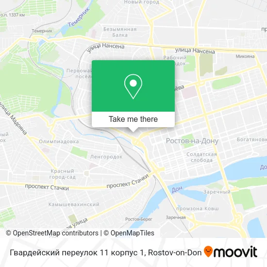 Гвардейский переулок 11 корпус 1 map