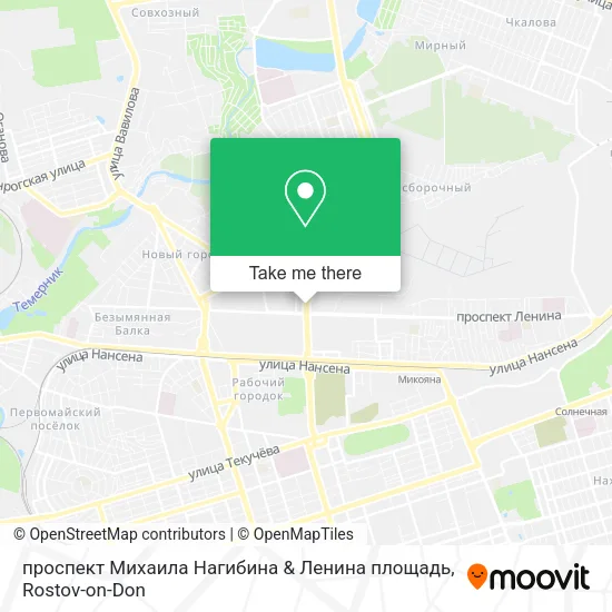 проспект Михаила Нагибина & Ленина площадь map