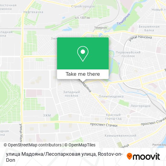 улица Мадояна / Лесопарковая улица map