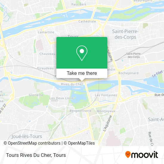 Tours Rives Du Cher map
