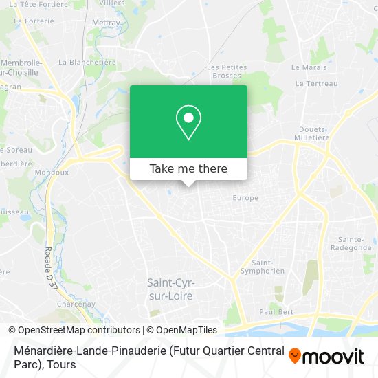 Ménardière-Lande-Pinauderie (Futur Quartier Central Parc) map