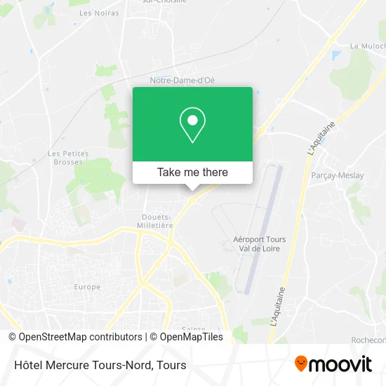 Hôtel Mercure Tours-Nord map
