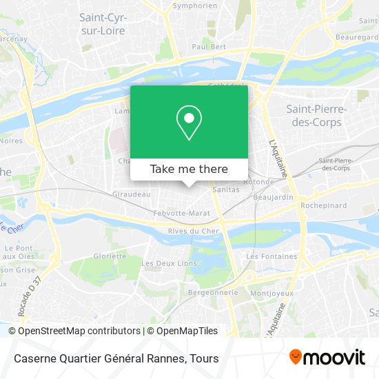 Caserne Quartier Général Rannes map