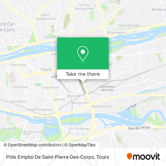 Pôle Emploi De Saint-Pierre-Des-Corps map