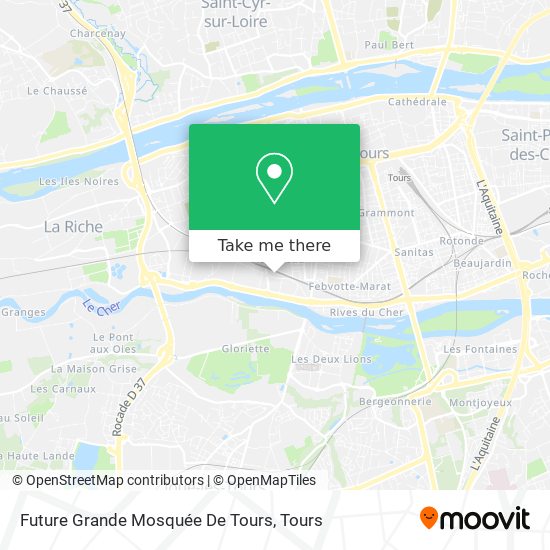 Future Grande Mosquée De Tours map