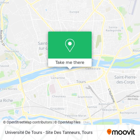 Mapa Université De Tours - Site Des Tanneurs