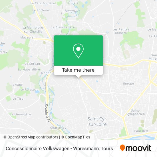 Concessionnaire Volkswagen - Waresmann map