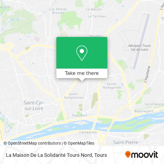 La Maison De La Solidarité Tours Nord map
