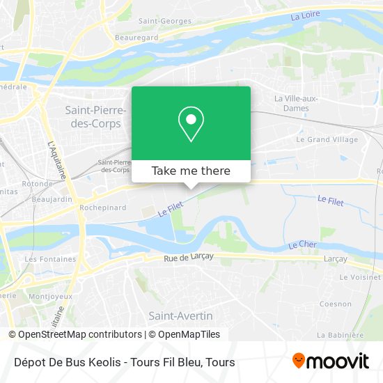 Dépot De Bus Keolis - Tours Fil Bleu map