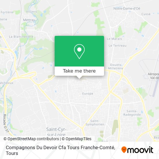 Compagnons Du Devoir Cfa Tours Franche-Comté map