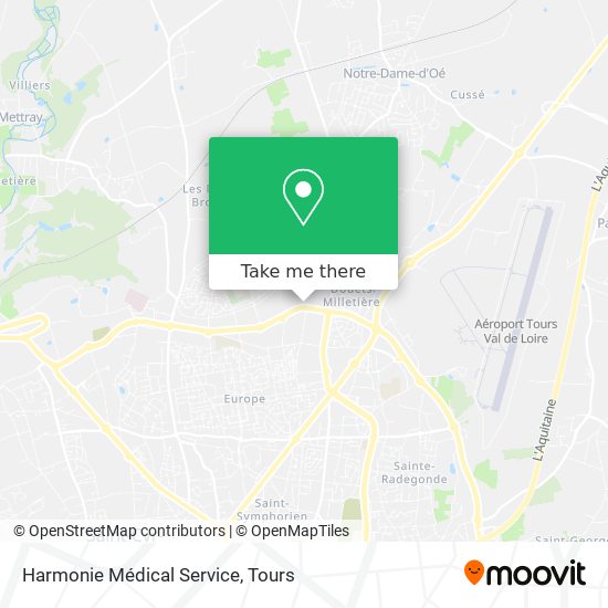 Harmonie Médical Service map