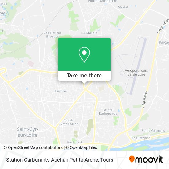 Station Carburants Auchan Petite Arche map