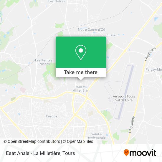 Esat Anais - La Milletière map