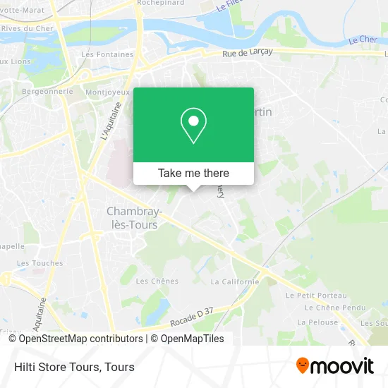 Hilti Store Tours map