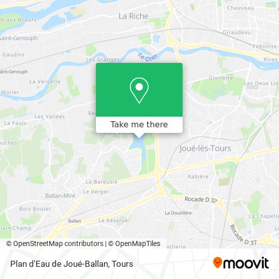Plan d'Eau de Joué-Ballan map
