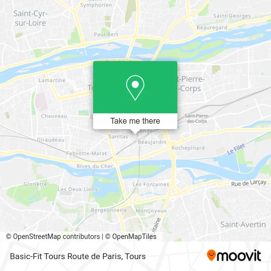 Basic-Fit Tours Route de Paris map