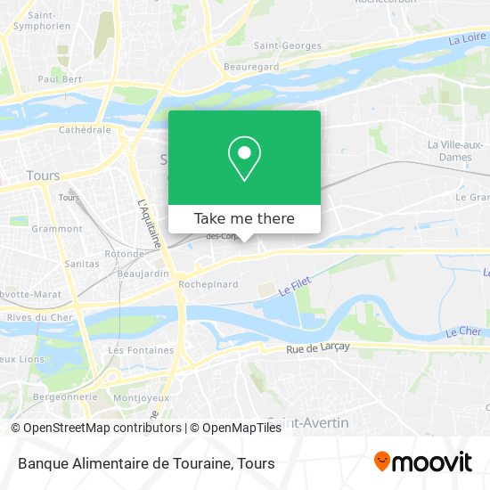 Banque Alimentaire de Touraine map