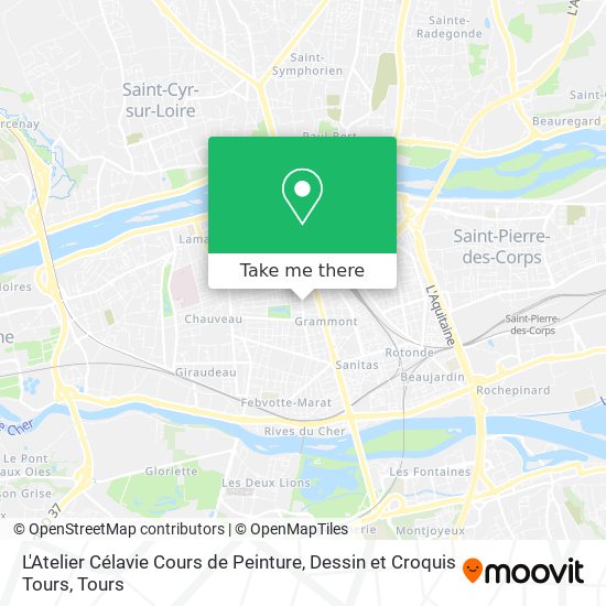 Mapa L'Atelier Célavie Cours de Peinture, Dessin et Croquis Tours