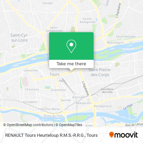 RENAULT Tours Heurteloup R.M.S.-R.R.G. map
