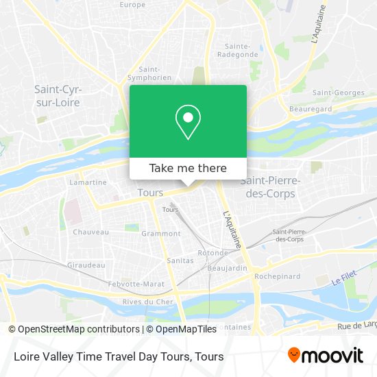 Loire Valley Time Travel Day Tours map