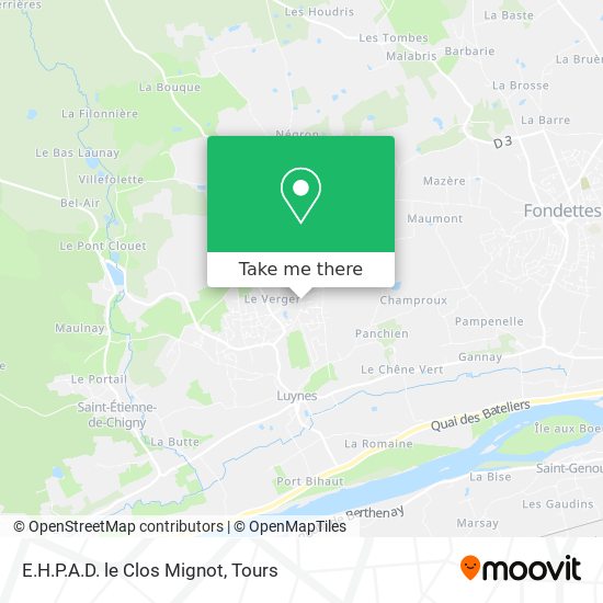 E.H.P.A.D. le Clos Mignot map