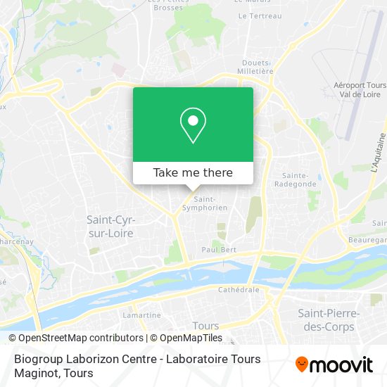 Biogroup Laborizon Centre - Laboratoire Tours Maginot map