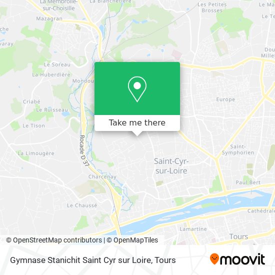 Gymnase Stanichit Saint Cyr sur Loire map