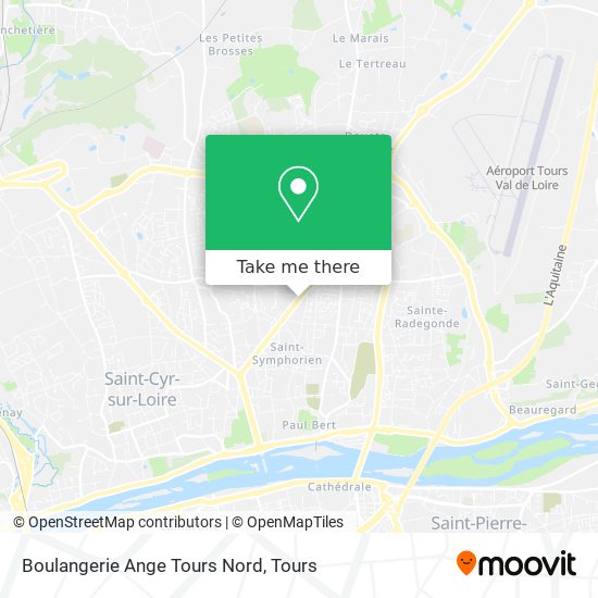 Boulangerie Ange Tours Nord map