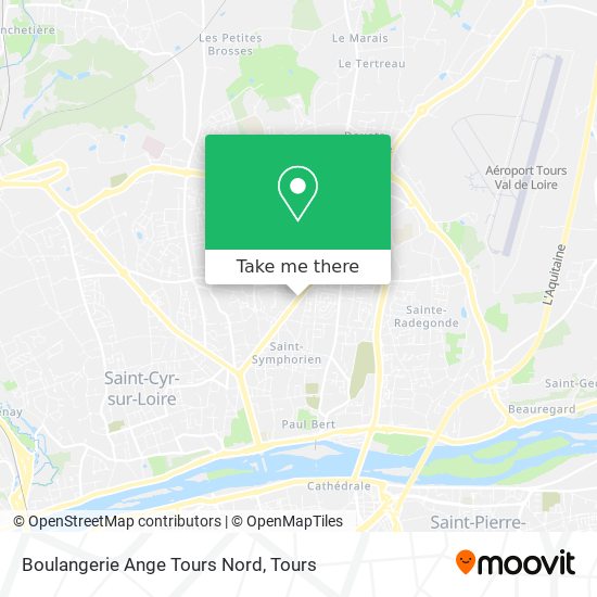 Mapa Boulangerie Ange Tours Nord