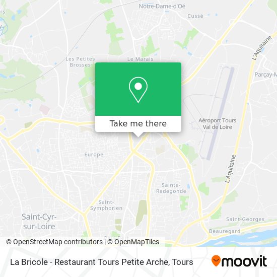 La Bricole - Restaurant Tours Petite Arche map