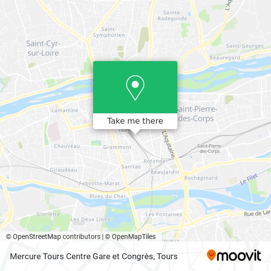 Mercure Tours Centre Gare et Congrès map