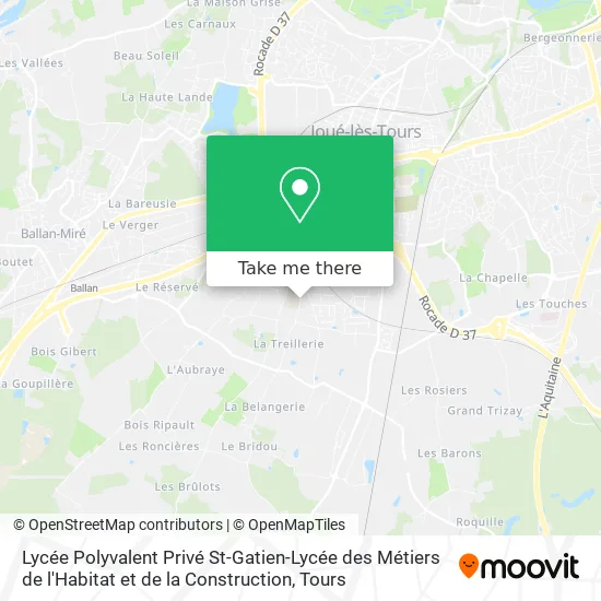 Lycée Polyvalent Privé St-Gatien-Lycée des Métiers de l'Habitat et de la Construction map