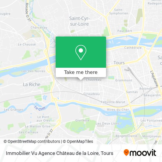 Immobilier Vu Agence Château de la Loire map
