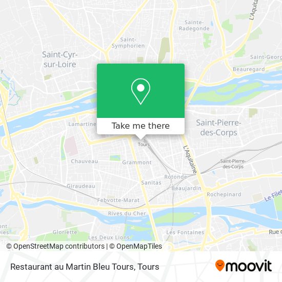 Restaurant au Martin Bleu Tours map