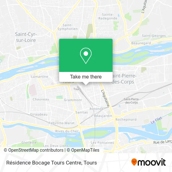 Résidence Bocage Tours Centre map