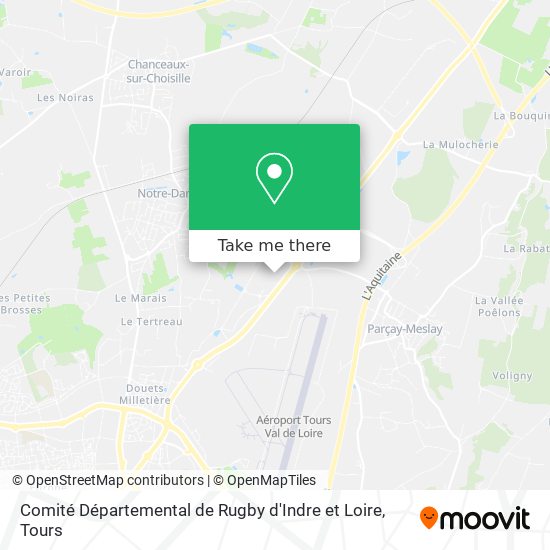 Mapa Comité Départemental de Rugby d'Indre et Loire