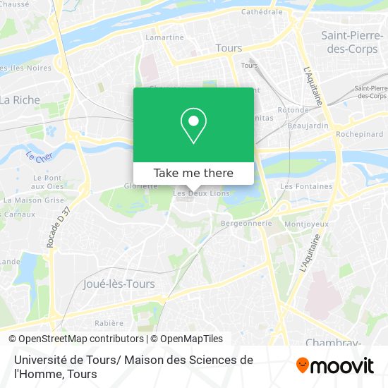 Université de Tours/ Maison des Sciences de l'Homme map