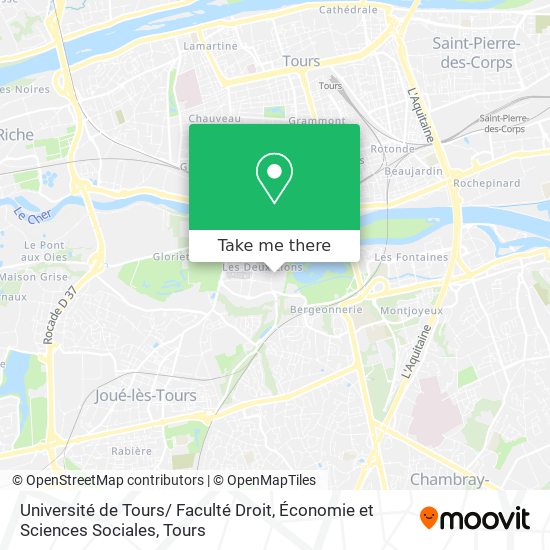 Mapa Université de Tours/ Faculté Droit, Économie et Sciences Sociales