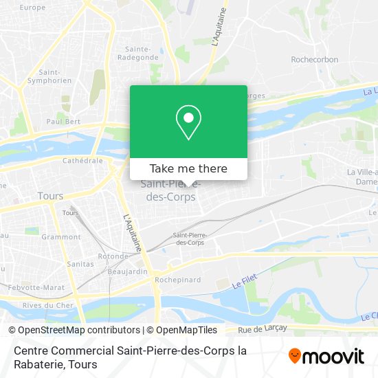 Centre Commercial Saint-Pierre-des-Corps la Rabaterie map