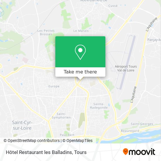Hôtel Restaurant les Balladins map