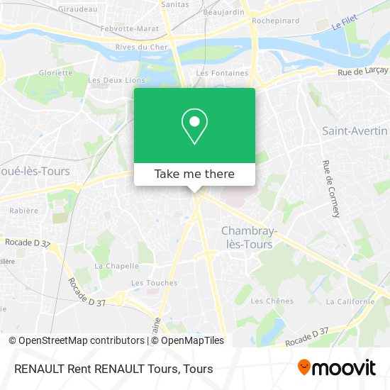 Mapa RENAULT Rent RENAULT Tours