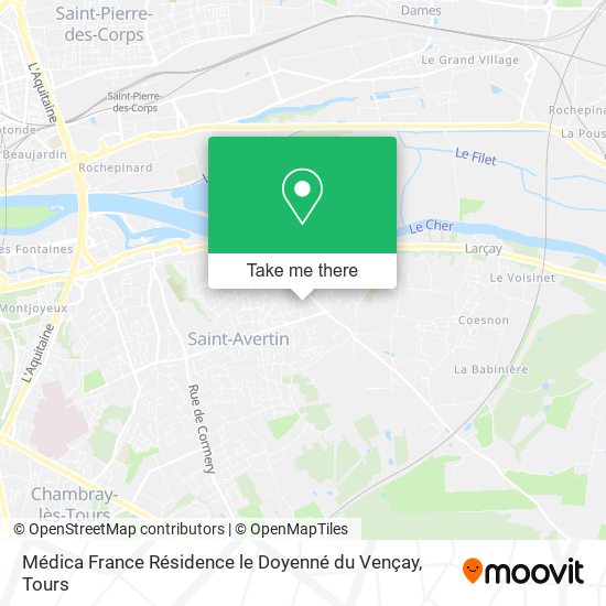 Médica France Résidence le Doyenné du Vençay map