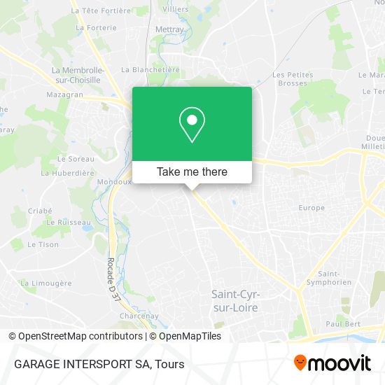 Mapa GARAGE INTERSPORT SA