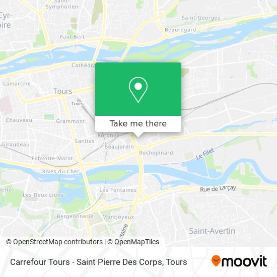 Carrefour Tours - Saint Pierre Des Corps map