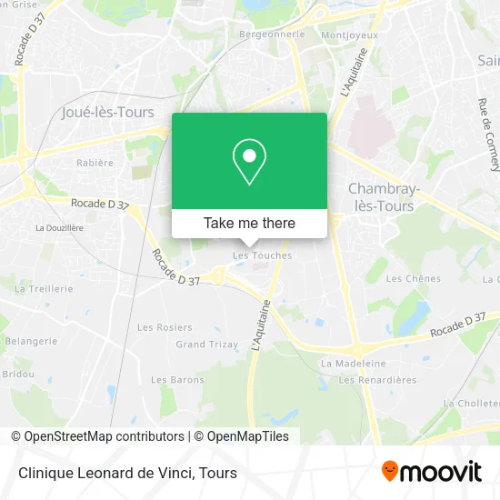 Clinique Leonard de Vinci map