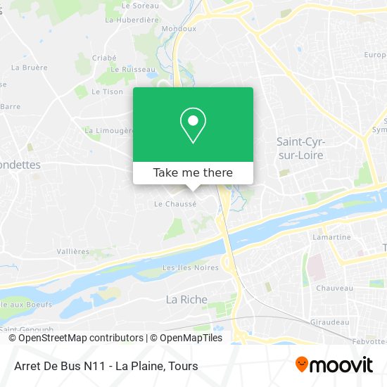 Arret De Bus N11 - La Plaine map