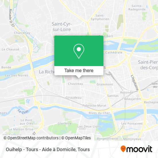 Ouihelp - Tours - Aide à Domicile map