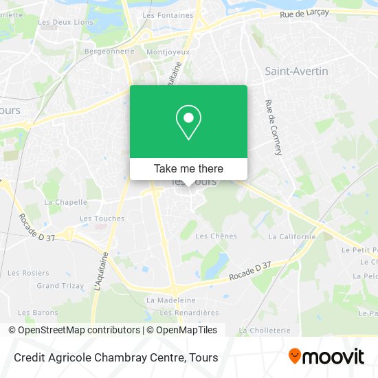 Credit Agricole Chambray Centre map