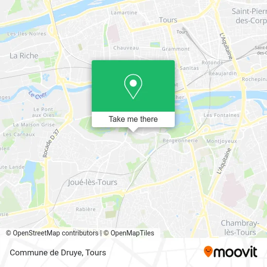 Commune de Druye map