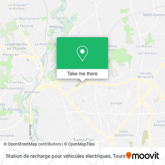 Station de recharge pour véhicules électriques map